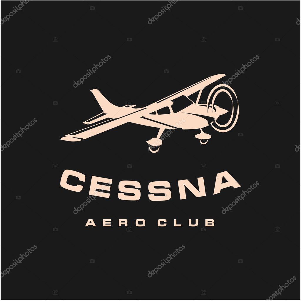 Light small airplane design, Airplane Club or Travel Logo design