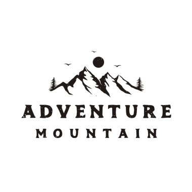 Dağ / macera / seyahat vintage retro rustik hipster logosu tasarımı