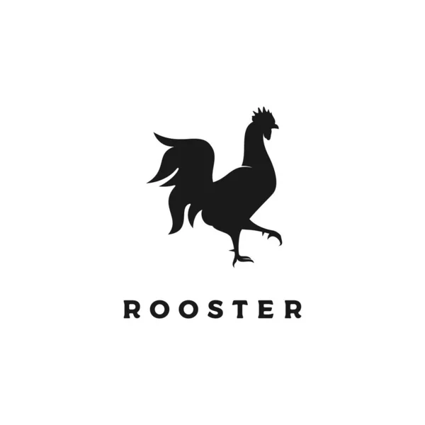 Chicken Rooster Silhouette Icon Logo Design — Stock Vector