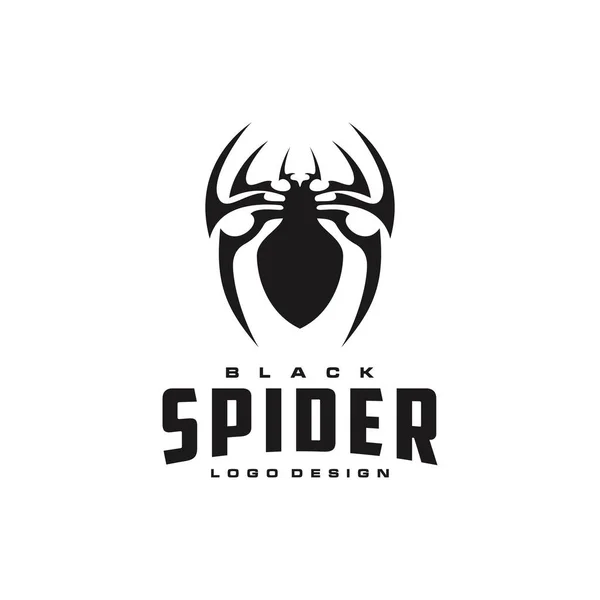 Geweldig Spider Logo Ontwerp Silhouet — Stockvector