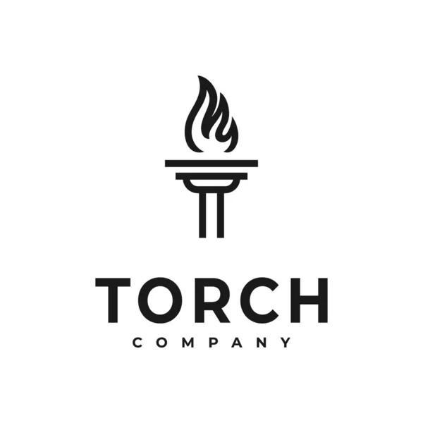 Carta Inicial Pilar Para Projeto Logotipo Tocha —  Vetores de Stock