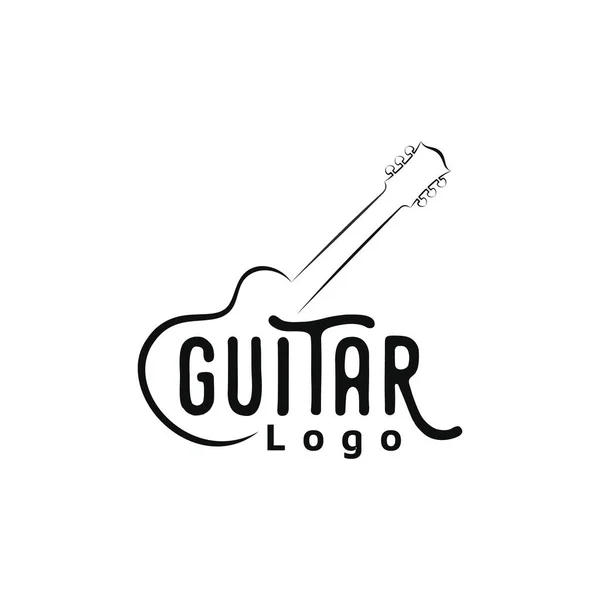 Basit Gitar enstrümanı logosu tasarımı