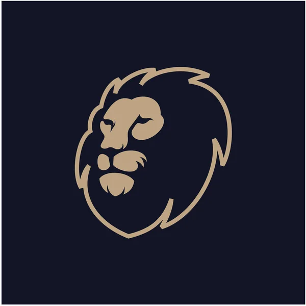 Illustration Vectorielle Logo Tête Lion — Image vectorielle