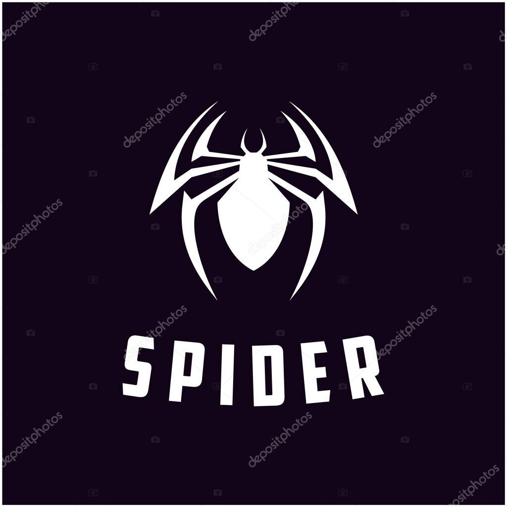 Awesome Spider logo design silhouette