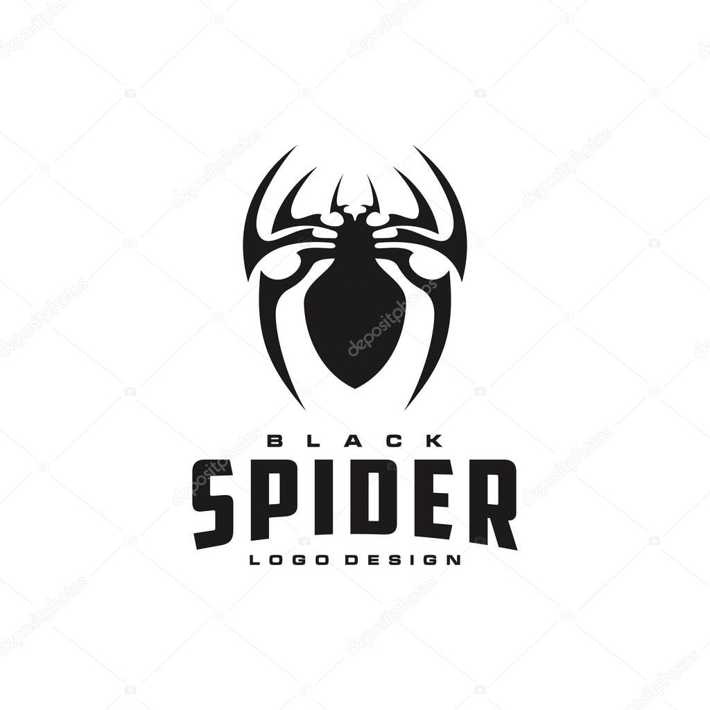 Awesome Spider logo design silhouette
