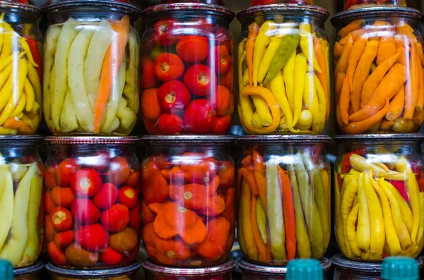 canned vegetables in cans for storage to eat in winter