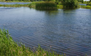 Yaşam ve arka plan için damlaları olan açık havada su dalgaları