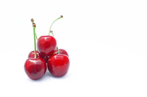 Cerezas Cerezas Rojas Maduras Para Comer Sano Con Vitaminas Hacer — Foto de Stock