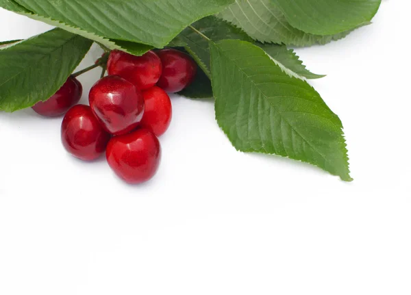 Cerezas Cerezas Rojas Maduras Para Comer Sano Con Vitaminas Hacer — Foto de Stock