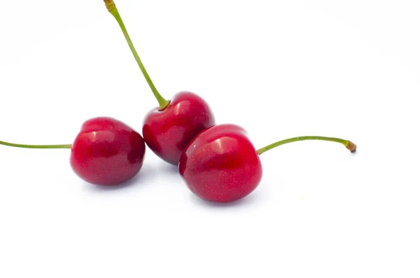 Cerezas Cerezas Rojas Maduras Para Comer Sano Con Vitaminas Hacer — Foto de Stock