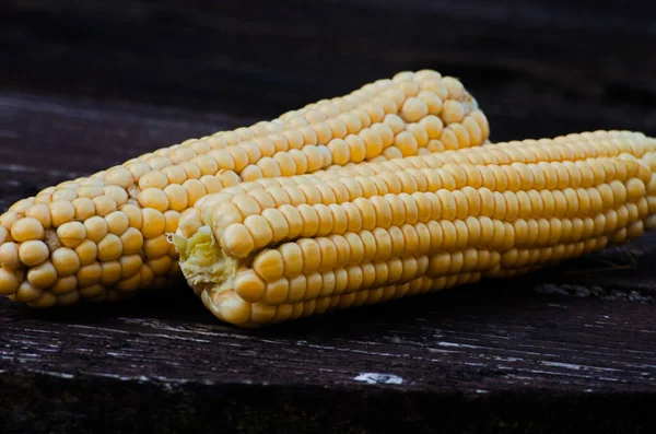 Delicious Ripe Yellow Corn Growing Field Delicious Dietary Breakfast — Stock Photo, Image