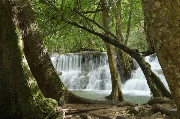 Tayland ormanlarında taşlı güzel bir şelale.
