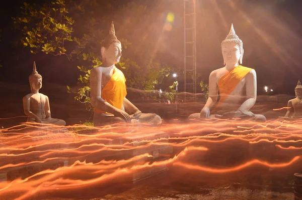 Gran Buddha Wat Yai Chaimongkol Ayutthaya Tailandia — Foto de Stock