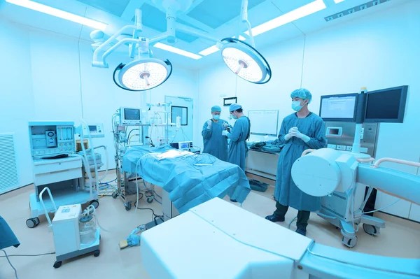 Groupe Chirurgie Vétérinaire Salle Opération Prendre Avec Éclairage Art Filtre — Photo