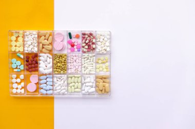 arka plan için farklı ilaç yakın çekim