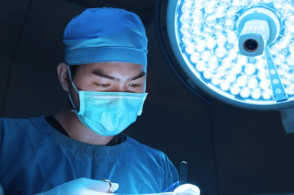 Chirurgie Veterinară Sala Operație Iluminat Artă Filtru Albastru — Fotografie, imagine de stoc