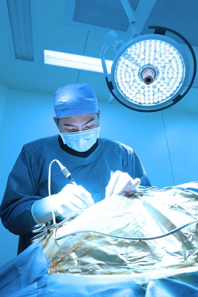 Ветеринар Хирургии Операционной Взять Искусством Освещения Синий Фильтр — стоковое фото
