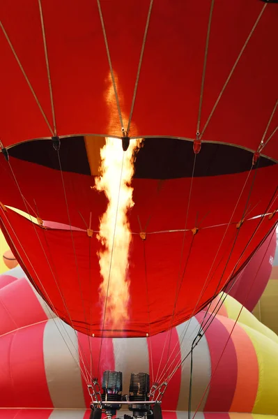 Montgolfières Colorées Début Voyage Pour Fond — Photo