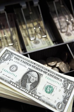 Yüksek açı görünümünü değiştirmek nakit için arama kasiyer