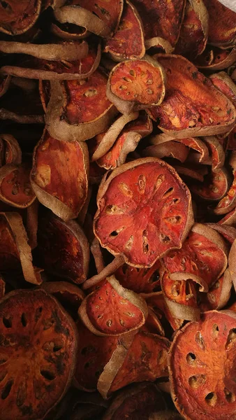 Close Dried Bael Fruit Background — Stock Photo, Image