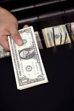Yüksek açı görünümünü değiştirmek nakit için arama kasiyer