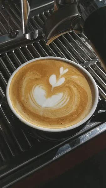 Cup Latte Art Coffee — Stock Photo, Image