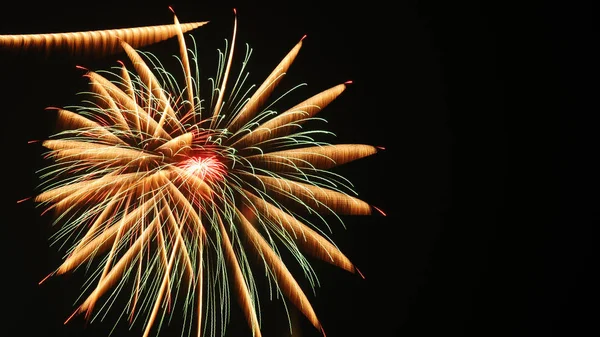 Beautiful Firework Display Sky Night Celebration — Stock Photo, Image