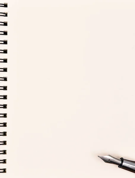 Close Notebook Pen Background — Stock Photo, Image