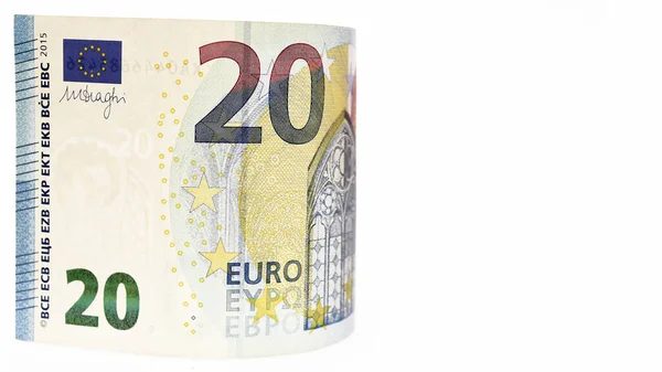 Nahaufnahme Der Banknote Isoliert Auf Weißem Hintergrund — Stockfoto
