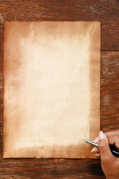 Oud Papier Pen Voor Achtergrond — Stockfoto