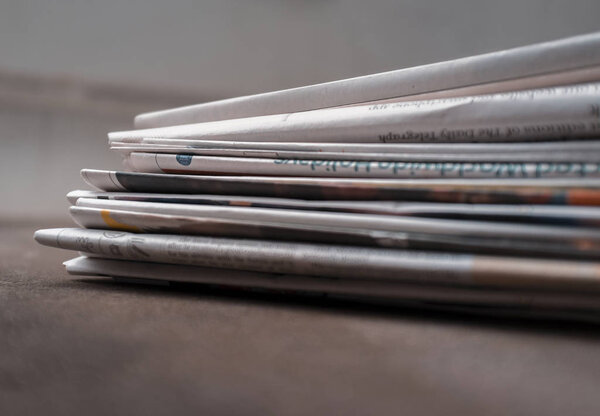 Pile of Newspapers from the United Kingdom
