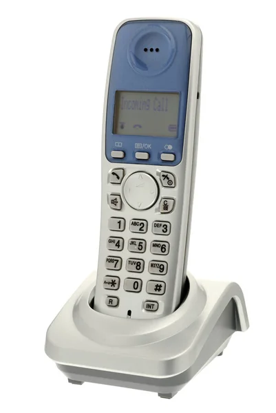 Beyaz Arkaplanda Kablosuz Analog Telefon