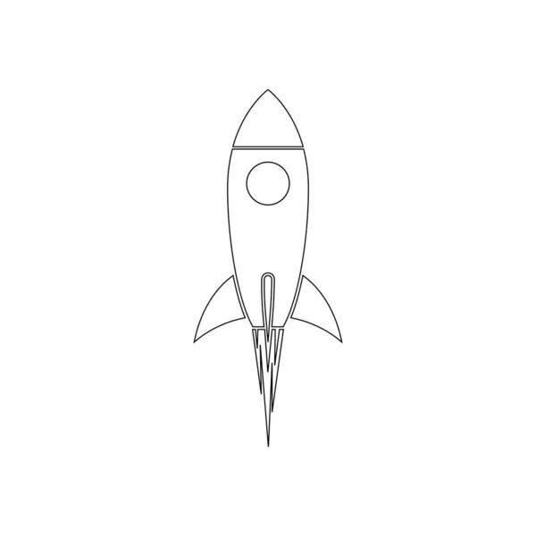 Raket Ilustratie Logo Vector Pictogram Template — Stockfoto