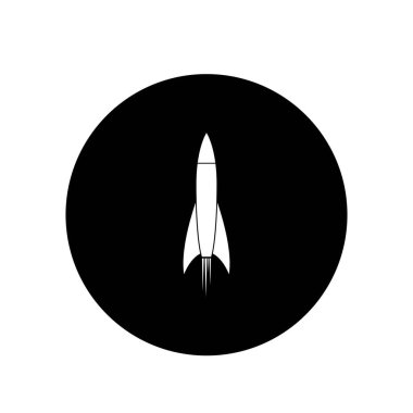 Roket ilüstrasyon logo vektör şablonu