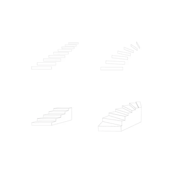 Treppe Logo Stock Illustration Design — Stockvektor