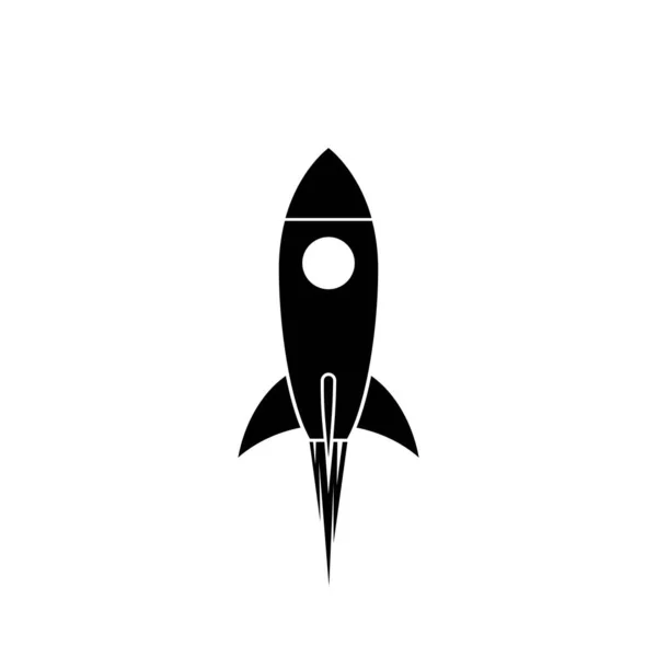 Rocket Ilustration Logo Modello Icona Vettoriale — Vettoriale Stock