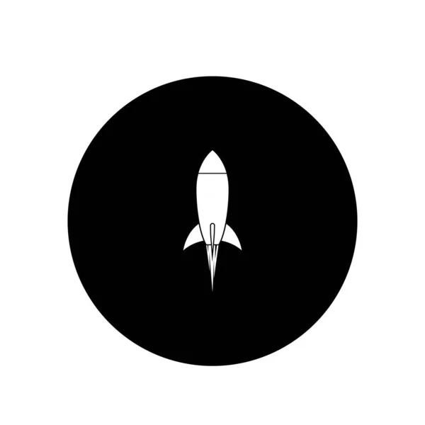 Rocket Ilustration Logo Modello Icona Vettoriale — Vettoriale Stock