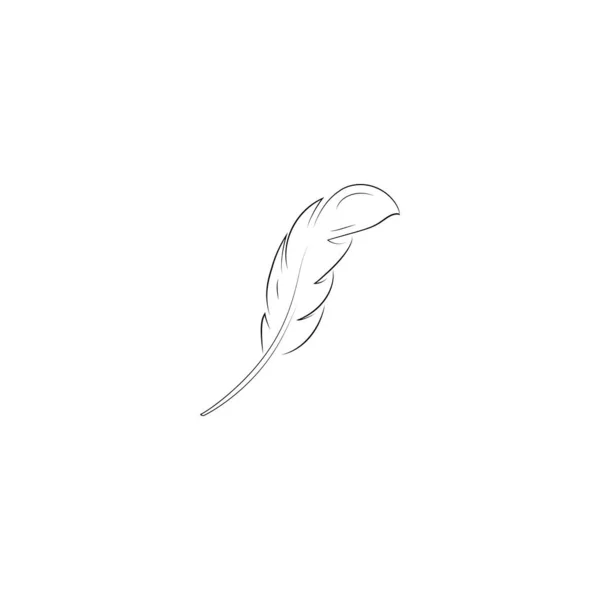 Pluma Logotipo Stock Ilustración Diseño — Vector de stock