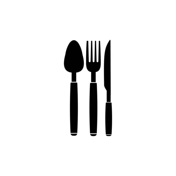 Spoon Fork Knife Logo Illustration Design — Stock Vector