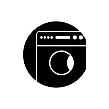 çamaşır makinesi logo illüstrasyon tasarımı