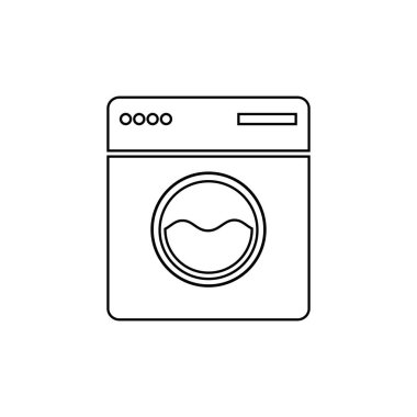 çamaşır makinesi logo illüstrasyon tasarımı