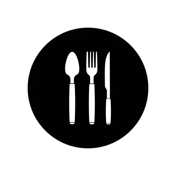 Colher Garfo Faca Logotipo Ilustração Design —  Vetores de Stock