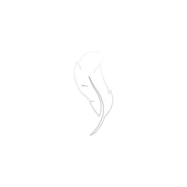 Pluma Logotipo Stock Ilustración Diseño — Vector de stock