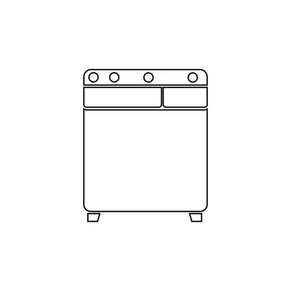 Máquina Lavar Roupa Logotipo Ilustração Design —  Vetores de Stock