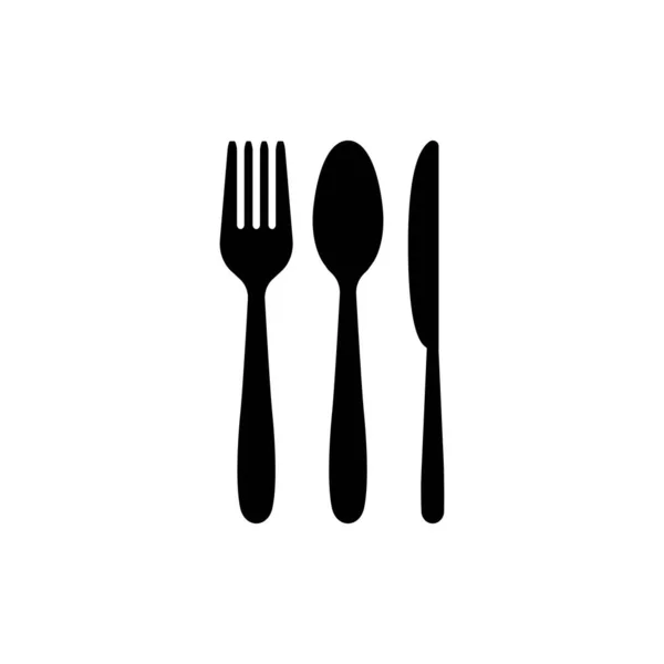 Łyżka Widelec Nóż Logo Ilustracja Projekt — Wektor stockowy