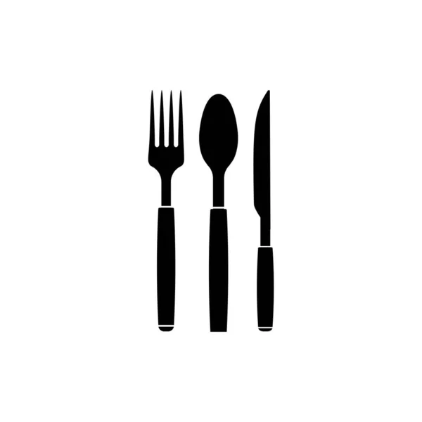 Cuchara Tenedor Cuchillo Logo Ilustración Diseño — Archivo Imágenes Vectoriales