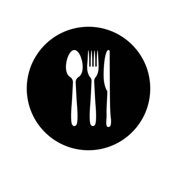 Colher Garfo Faca Logotipo Ilustração Design —  Vetores de Stock