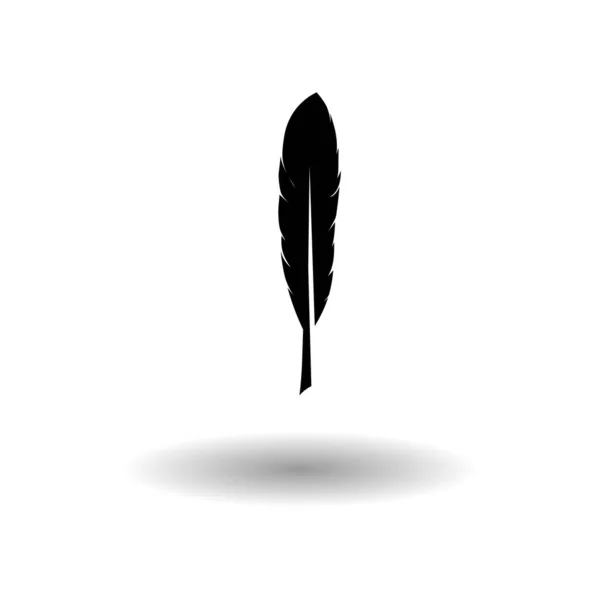 Pluma Pluma Logotipo Ilustración Diseño — Vector de stock