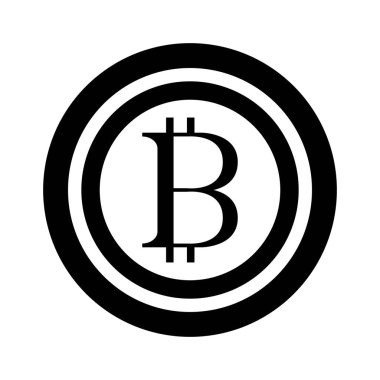 Bitcoin logo stok illüstrasyon tasarımı