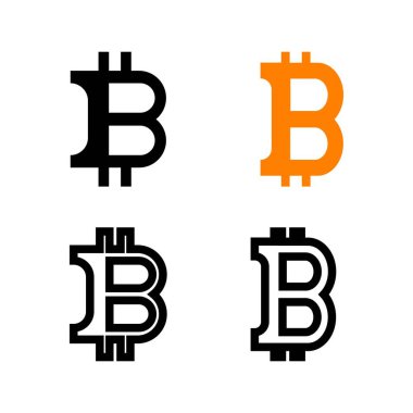 Bitcoin logo stok illüstrasyon tasarımı